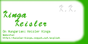 kinga keisler business card